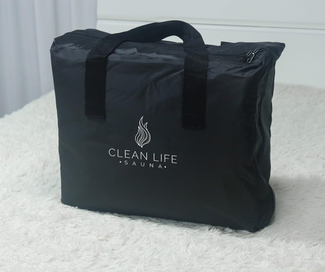 Clean Life Far Infrared Sauna Blanket - Maximum Efficiency, PEVA Material - Portable Infrared Sauna with 77–176 °F Temp Range - Detox, Cut Weight, Sweat, steam, and Cleanse, Black