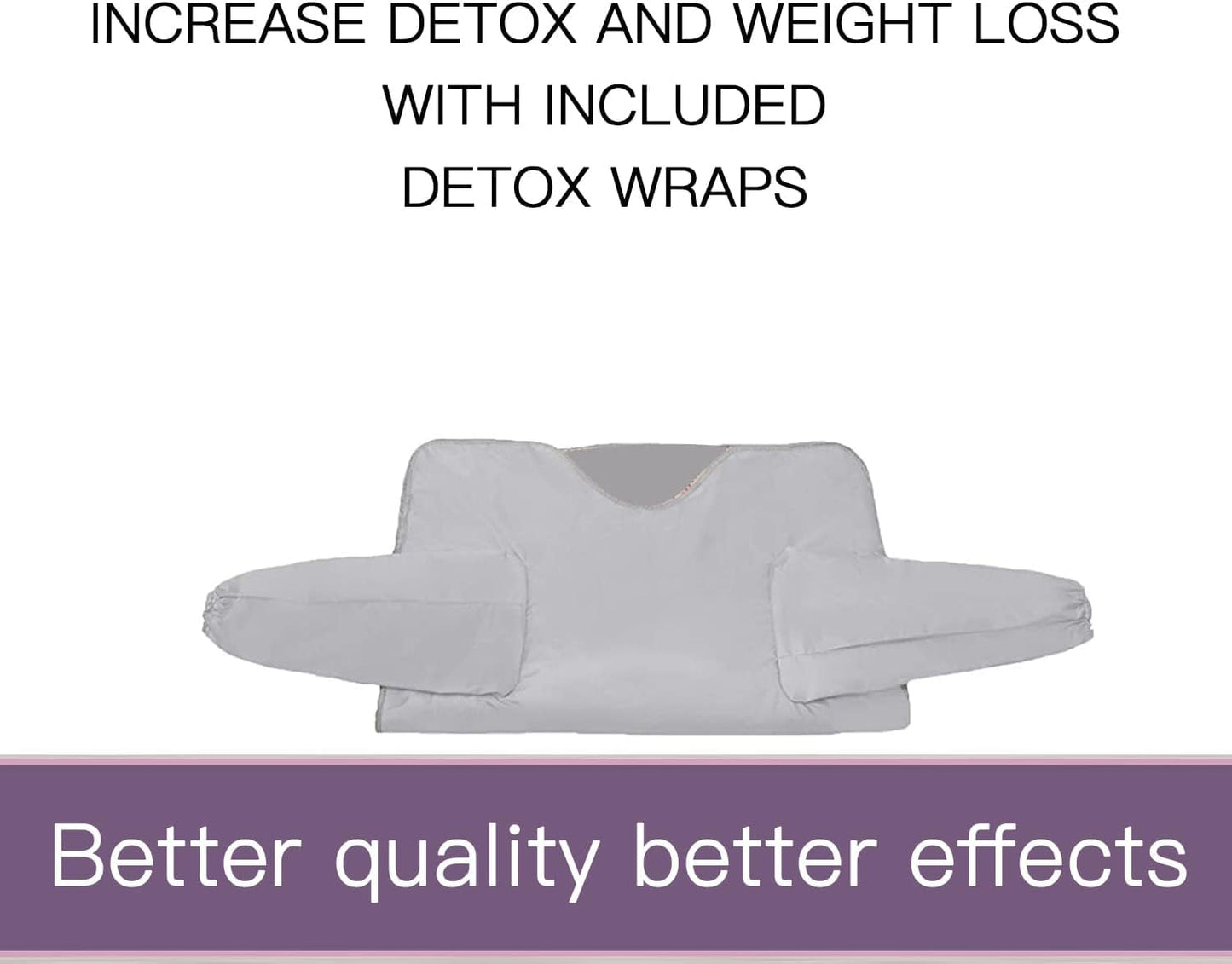 Sleeves Design Far-Infrared Sauna Blanket Fast Heating with Digital Control, Intelligent Remote Control 110V Pain Relief Detox Sauna Bed