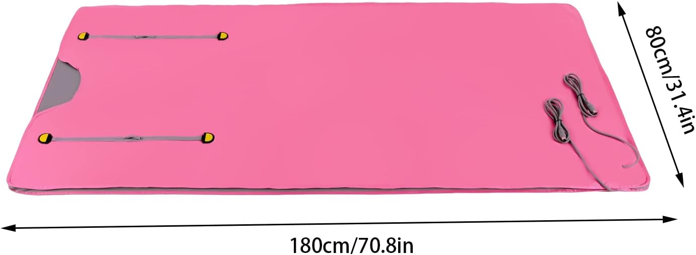 Far Infrared Sauna Blanket, Portable Infrared Sauna for Home, Sauna Bag Body Shaper Blanket, with Remote Control, for Home Relaxation Calm Your Body, Exercise Recovery and Mind, Pink