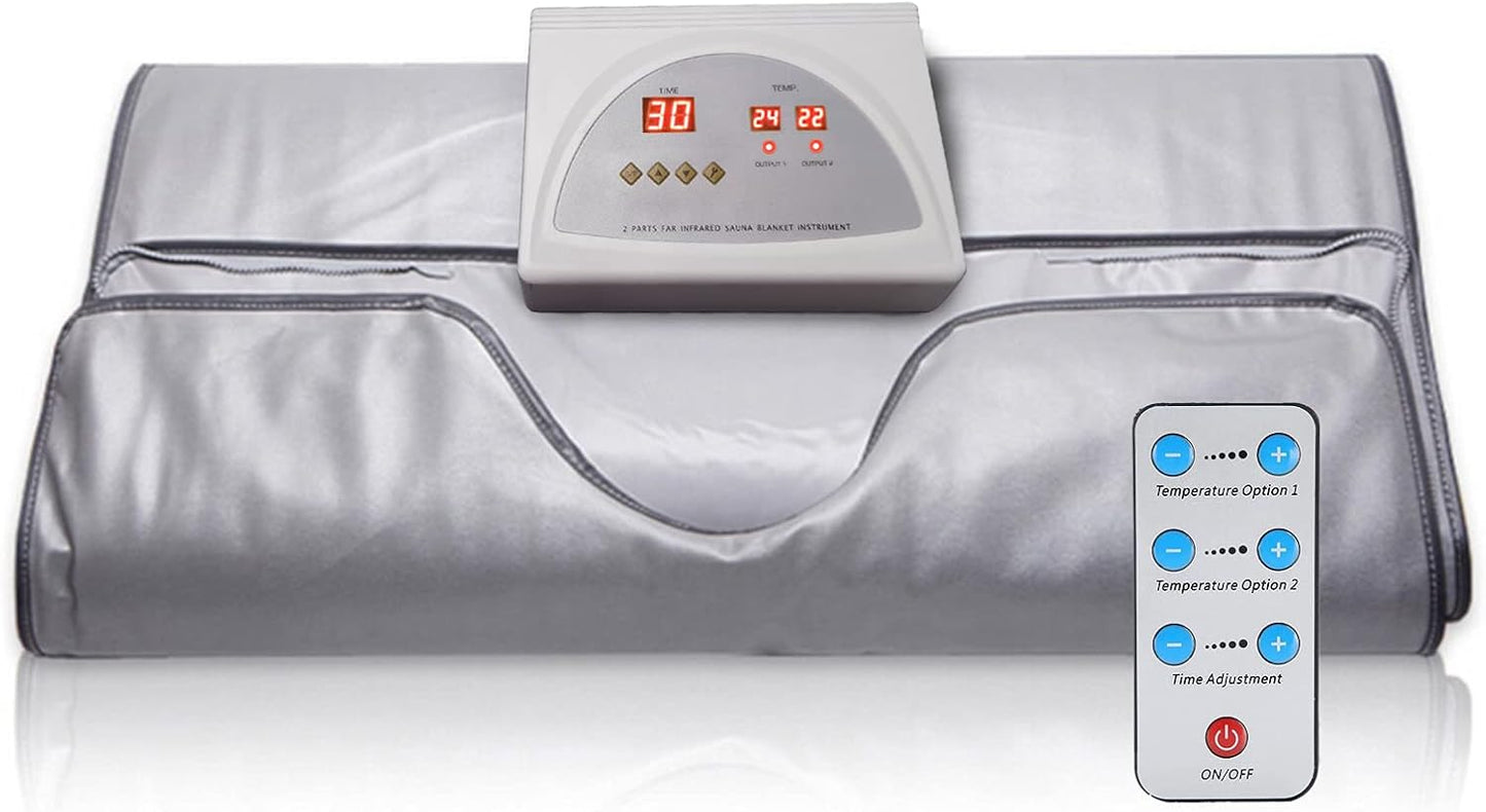 Sauna Blanket Infrared, Sauna Blanket Detox Professional Body Shaper Sauna Slimming Blanket for Detox, Relaxation Home Spa with Remote Control