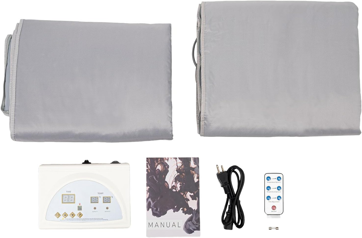CNCEST Infrared Sauna Blanket,Portable Infrared Sauna with Sleeves for Home Detox,Fast Sweating Body Shape Fitness Far Infrared Sauna Blanket,Sauna Blanket,95-176℉,20-60 Minutes Timer,Silver