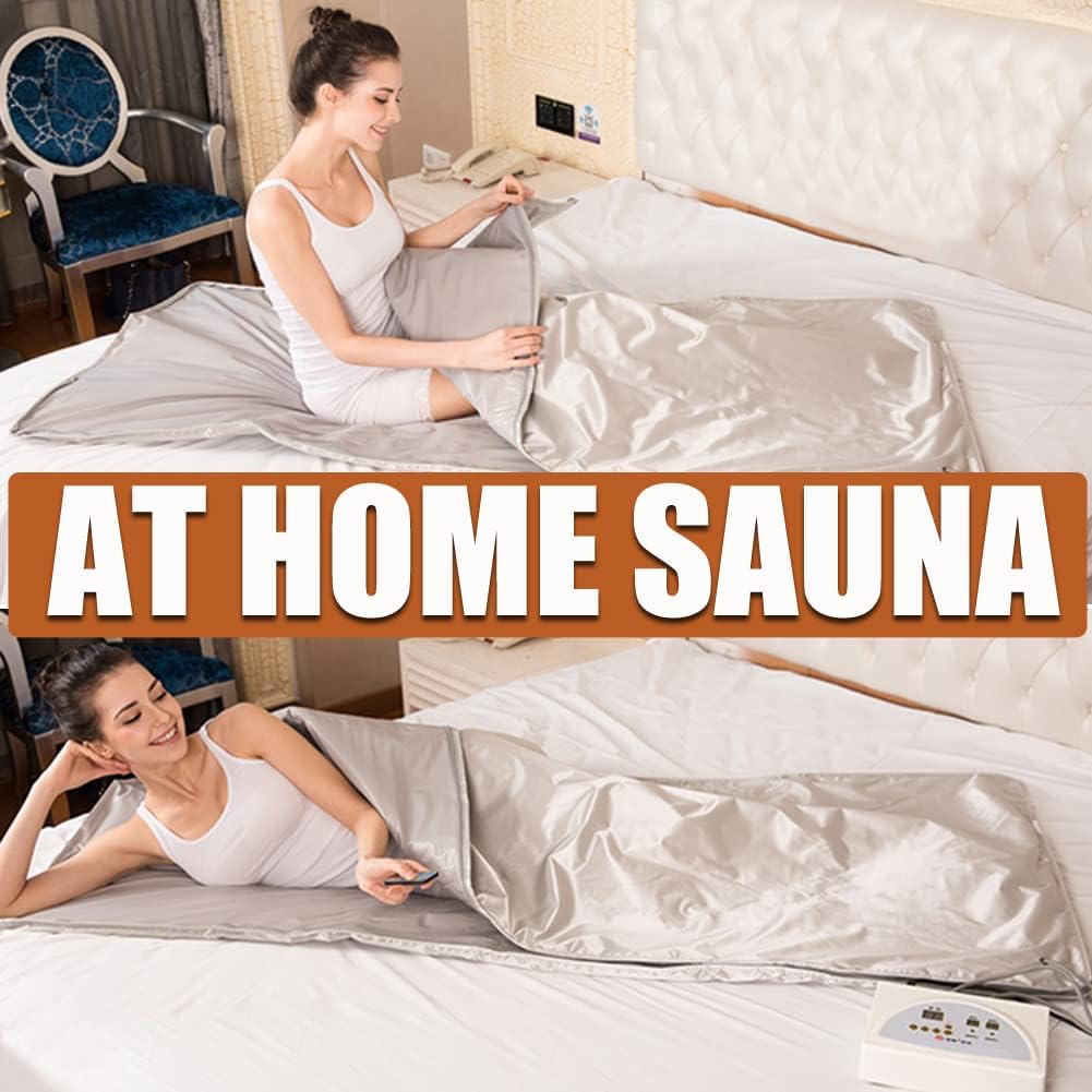 Vanell Far Infrared Sauna Detox Blanket - 2-Zone Spa Sauna Blanket, Overall Wrap Heating, FIR Technology, Zipper Type - Digital Body Heat Blanket