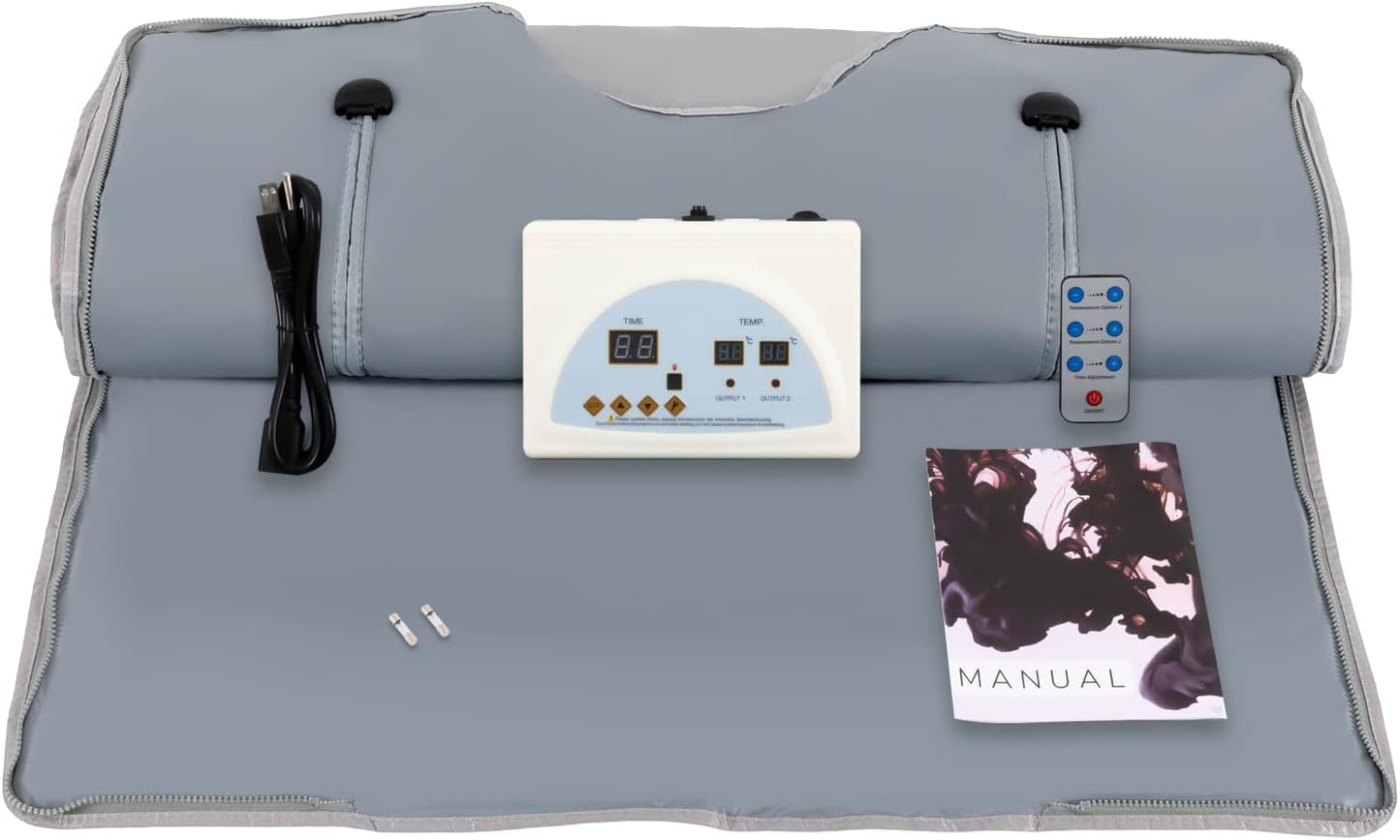 Infrared Sauna Blanket, 70.8 Inch Portable Far Infrared Spa Sauna Bags with Remote Control for Home Personal Sauna Care