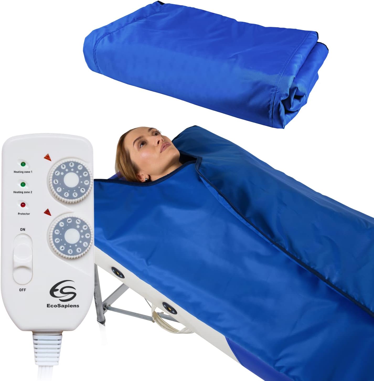 Heating Blanket, Fat and Weight Lose, Portable Infrared Sauna Blanket 71x87 In, 2 Zone Remote Control 9 Modes 110V, Detox Slimming Body Wraps for Intense Sweating, Personal Spa Bag for Home and Office