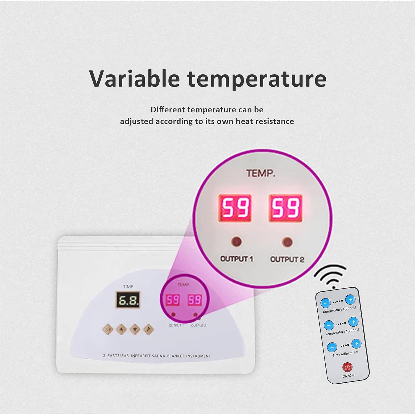 Sauna Blanket Infrared, Sauna Blanket Detox Professional Body Shaper Sauna Slimming Blanket for Detox, Relaxation Home Spa with Remote Control