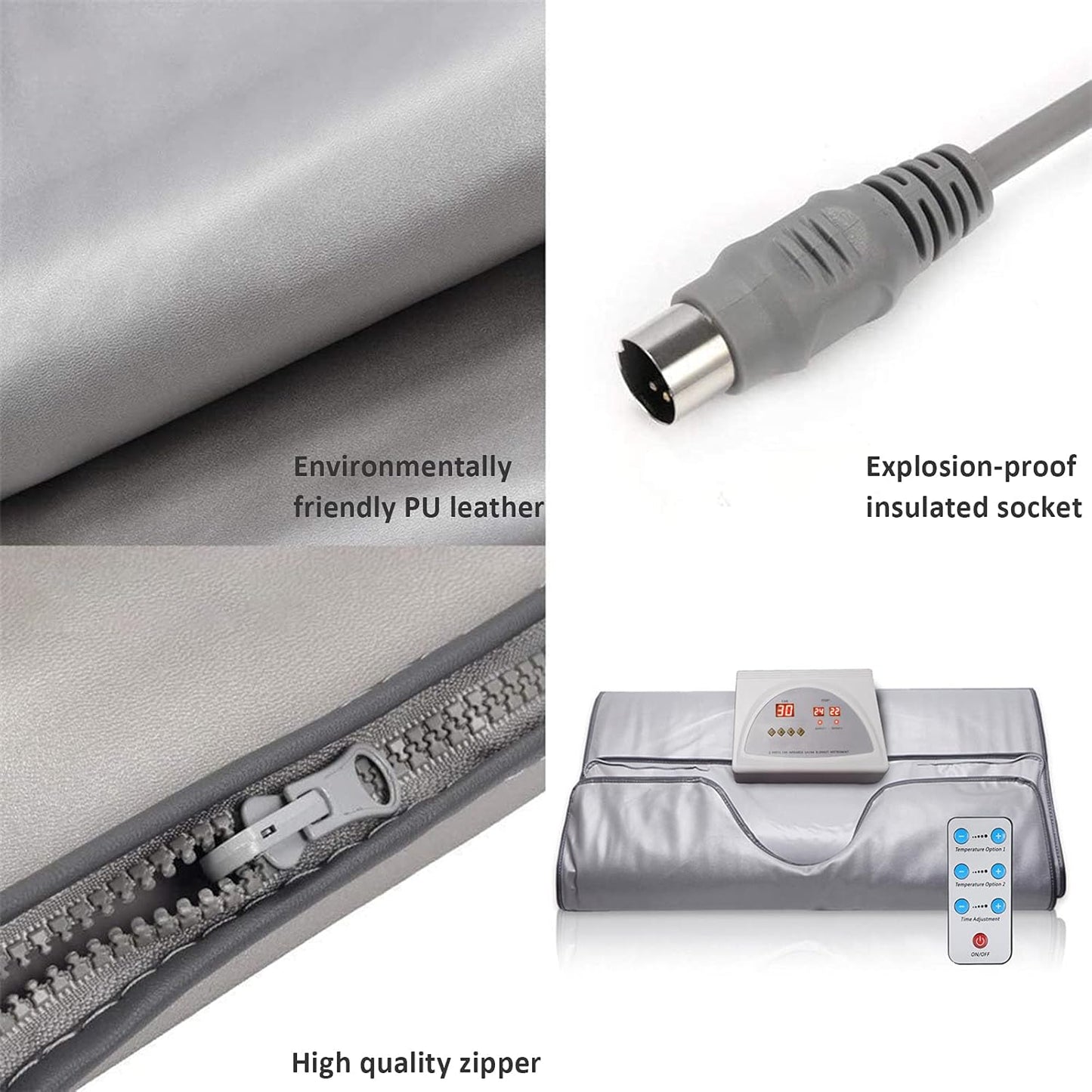 Sauna Blanket Infrared, Sauna Blanket Detox Professional Body Shaper Sauna Slimming Blanket for Detox, Relaxation Home Spa with Remote Control