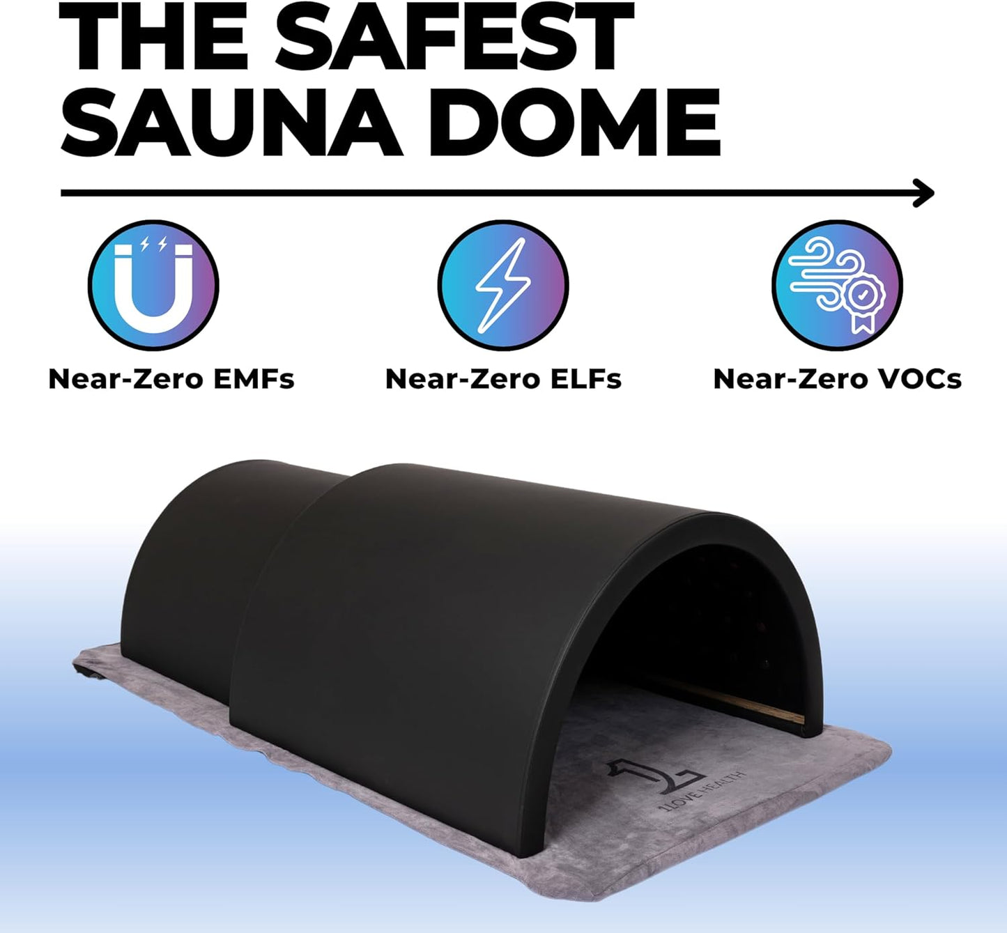 1Love Luxor Pro Far Infrared Sauna Dome | 0 EMFs, ELFs & VOCs | 10 Minute Preheat | 1200W/110V Power | Personal Sauna | 1 Person Sauna | Portable Dry Sauna | Home Sauna | Therapeutic Stones