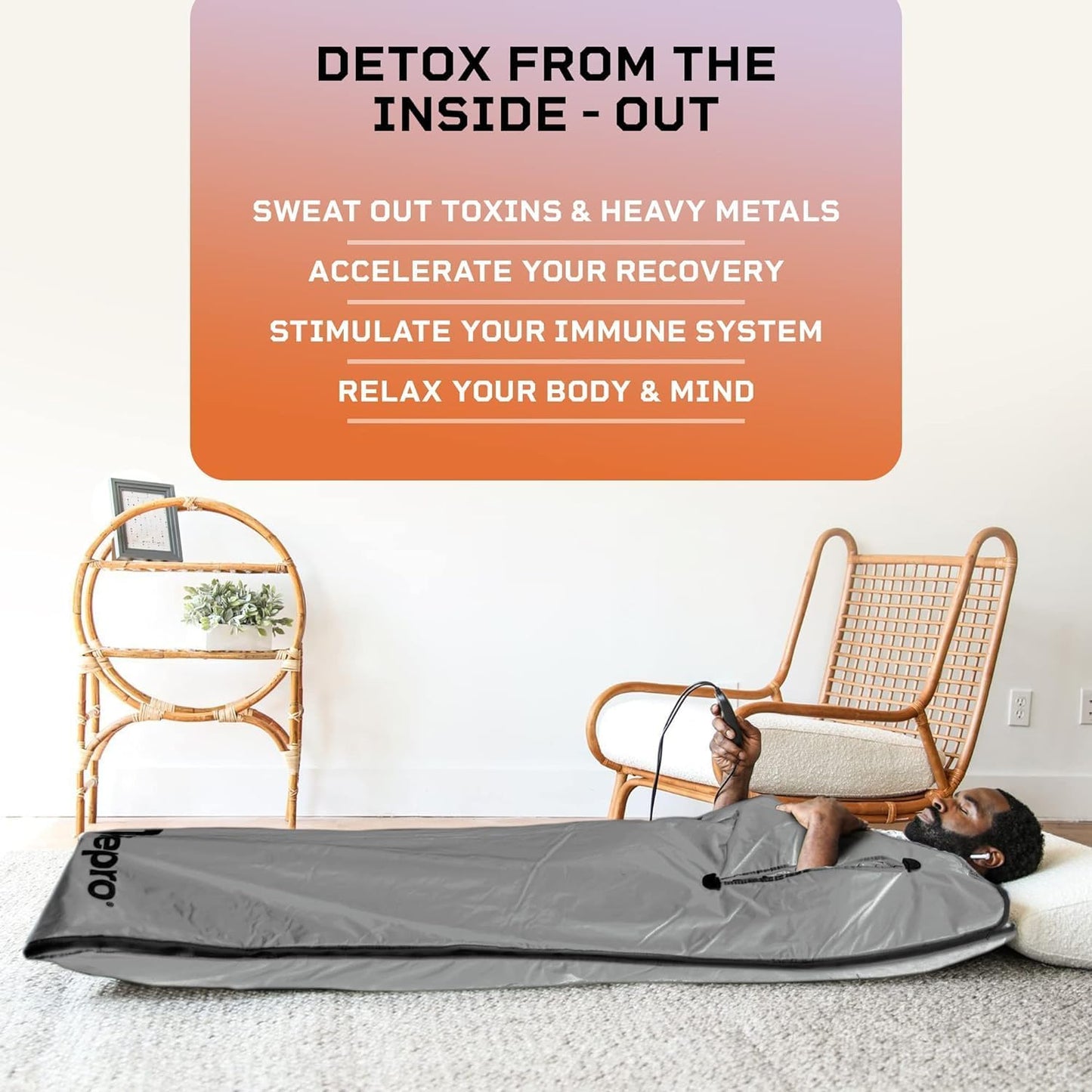 LifePro Infrared Sauna Blanket - Personal Sauna for Detox, Tension, and Relaxation - Portable Sauna for Home with Multi-Layer Heating 113°F - 176°F and Remote Control - Included Sauna Detox Wraps