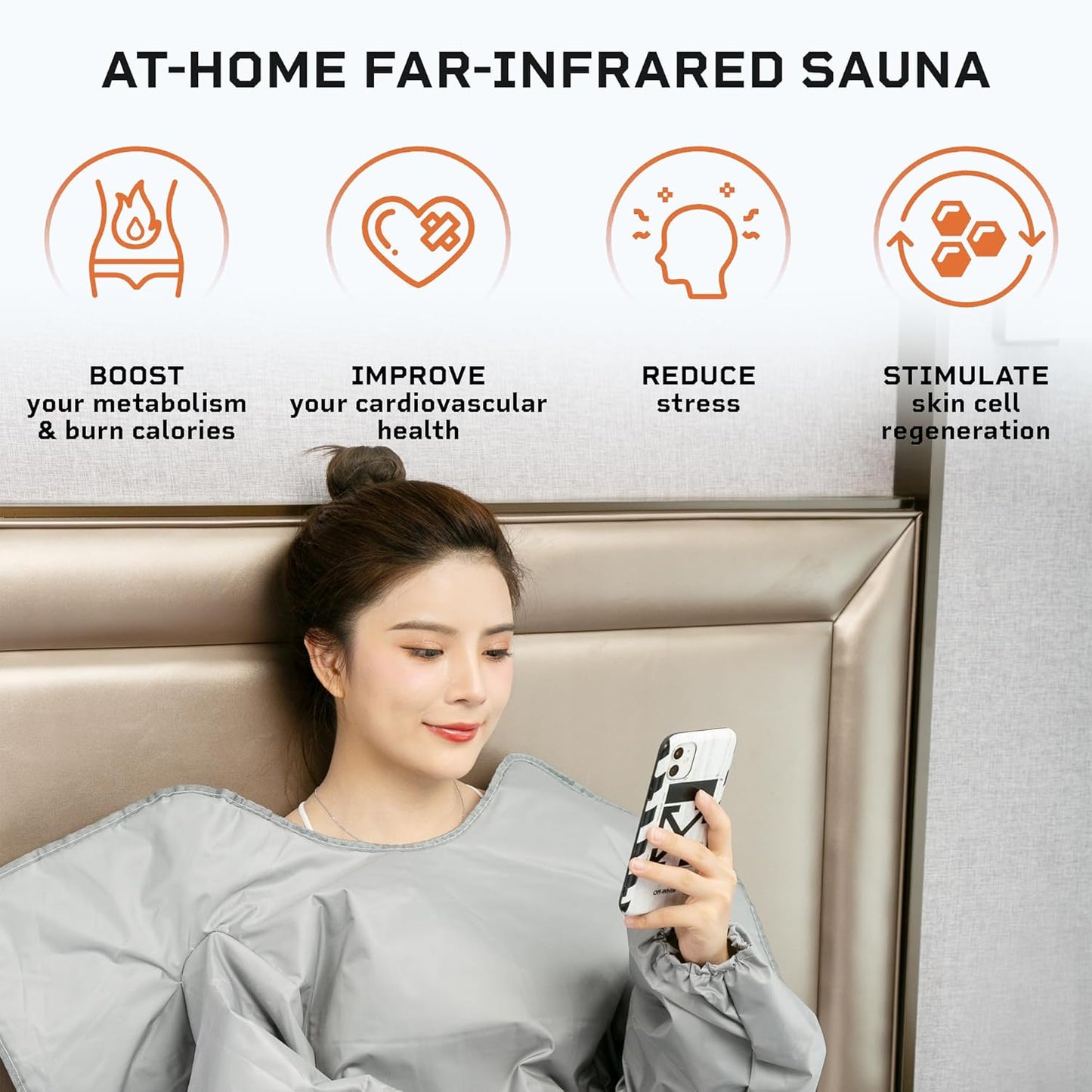 Infrared Sauna Blanket Fast Sweating Body Shape Fitness Far Infrared Sauna Blanket for Body Relaxation at Home Use Sauna Blanket with Sleeves