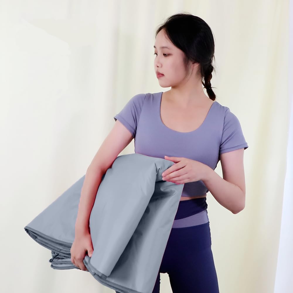 Sauna Blanket Infrared, 70” (Large) Length Heat 2 Zone far, Zipper Type, Digital Body Sauna (Grey)
