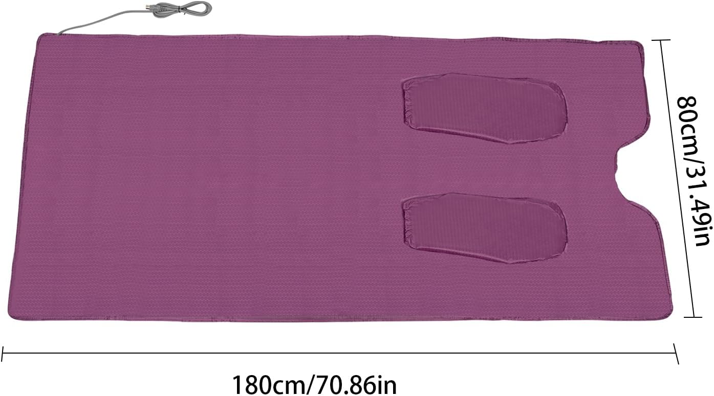 Infrared Sauna Blanket 6 ft x 2.6 ft, Portable Far Infrared Sauna Blanket for Home Use, Body Relaxation and Detoxification, 95-176°F, 0-60 Minutes Timer (Purple)