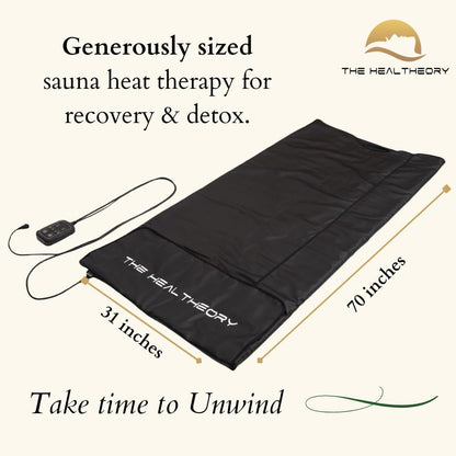Refresh Infrared Sauna Blanket – Far Infrared Heat Therapy Blanket for Detox & Relaxation, Personal Home Sauna for Up to 150°F, Extra Long (6ft7in) FIR Thermal Blanket