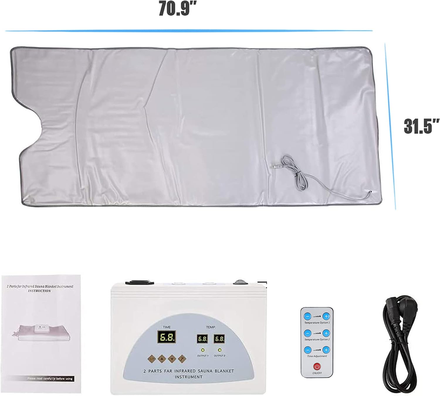 Sauna Blanket Infrared, Sauna Blanket Detox Professional Body Shaper Sauna Slimming Blanket for Detox, Relaxation Home Spa with Remote Control