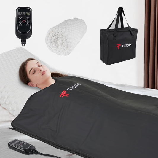 Sauna Blanket,Far Infrared Sauna Blanket,Sauna,Portable Sauna for Home Relaxation and Detoxification,Temp Range 77–176 °F