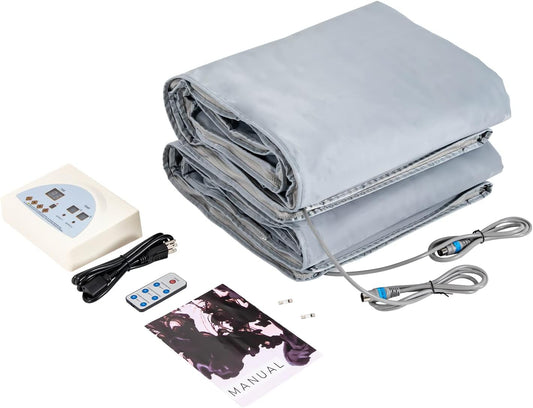 Gdrasuya10 Far Infrared Sauna Blanket Sauna Bag Professional Sauna Machine Health Benefits Beauty Body Shaper Fitness Sauna Blanket Slimming Weight Loss Sauna Spa Blanket,95-176℉ Temperature