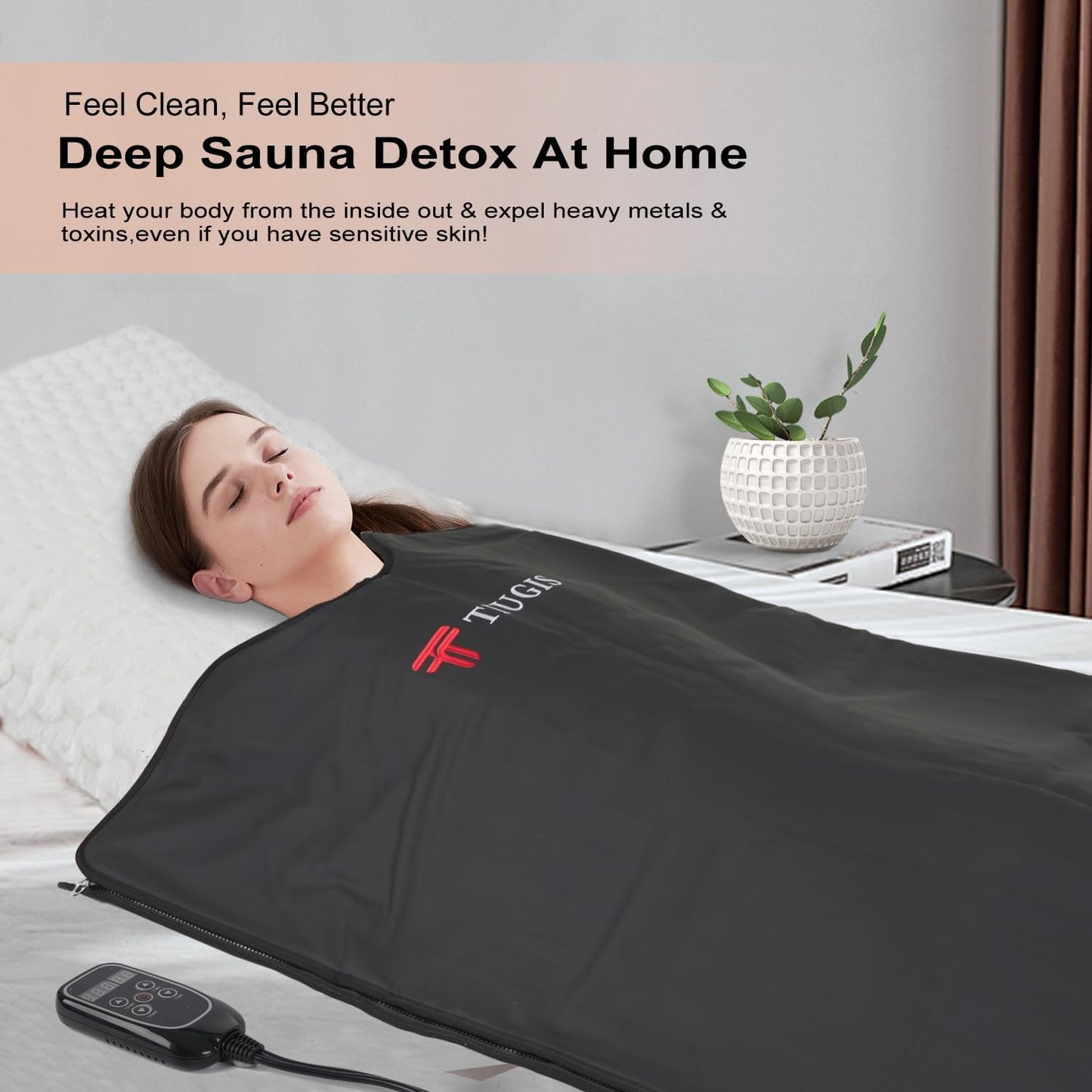 Sauna Blanket,Far Infrared Sauna Blanket,Sauna,Portable Sauna for Home Relaxation and Detoxification,Temp Range 77–176 °F