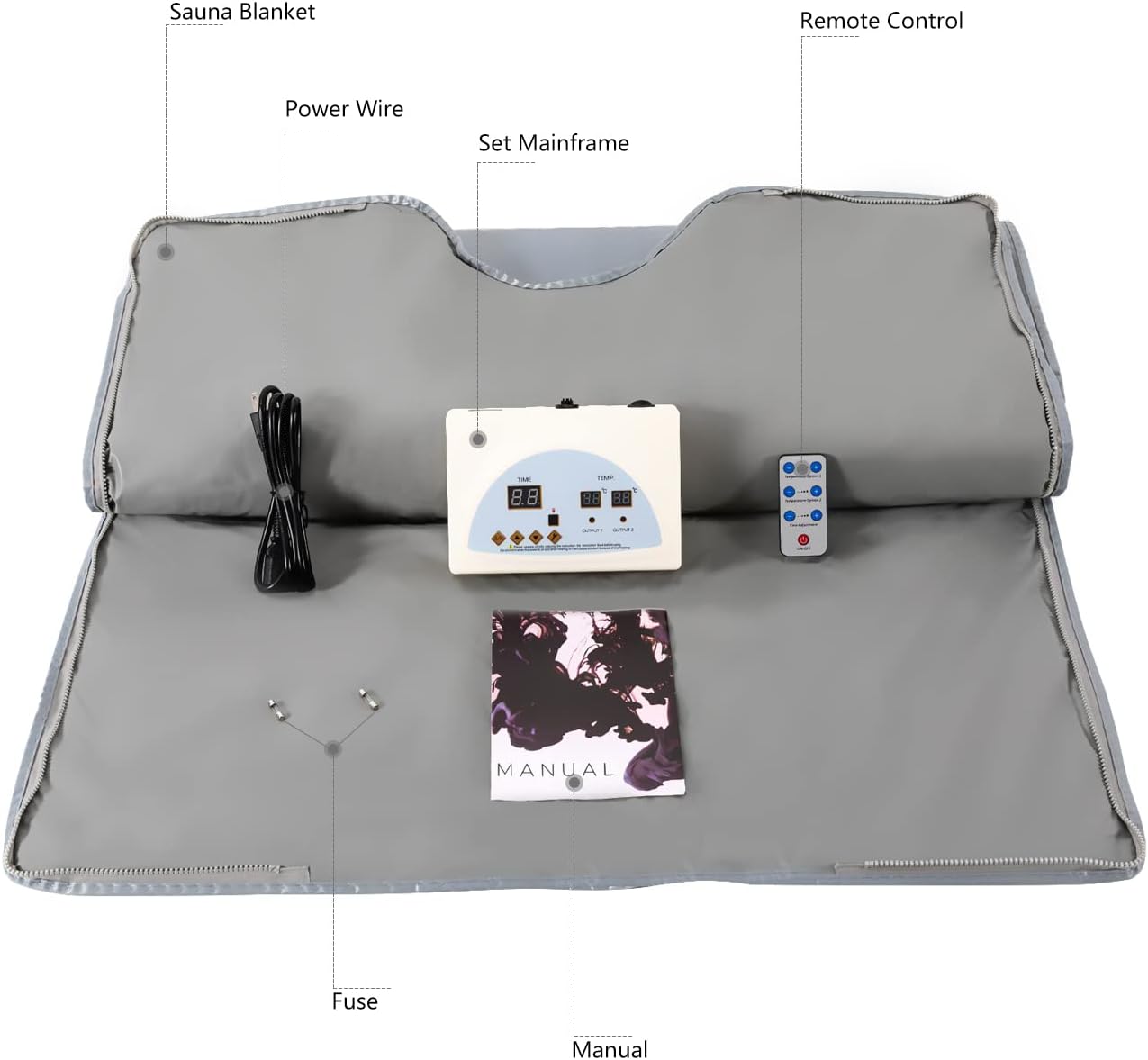 Gdrasuya10 Far Infrared Sauna Blanket Sauna Bag Professional Sauna Machine Health Benefits Beauty Body Shaper Fitness Sauna Blanket Slimming Weight Loss Sauna Spa Blanket,95-176℉ Temperature
