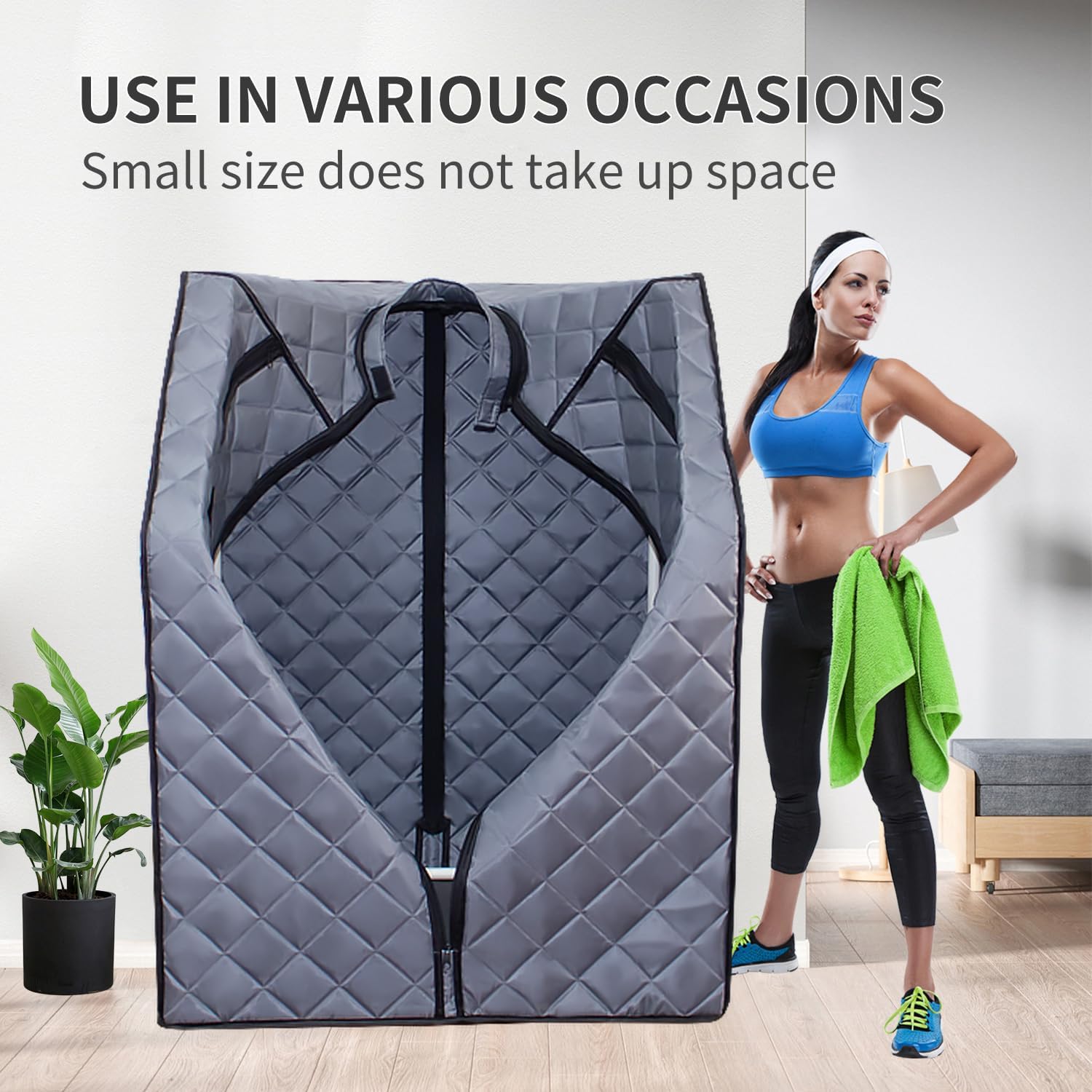 Portable Sauna for Home,Steam Sauna Tent with Large Folding Chair,Infrared Sauna Heater with Remote,Indoor Sauna Box for Spa,Personal Sauna with 1000W Power in Home Sauna