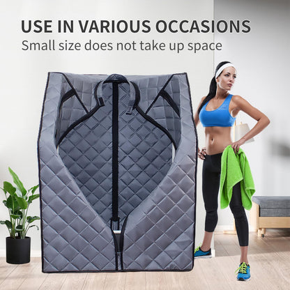Portable Sauna for Home,Steam Sauna Tent with Large Folding Chair,Infrared Sauna Heater with Remote,Indoor Sauna Box for Spa,Personal Sauna with 1000W Power in Home Sauna