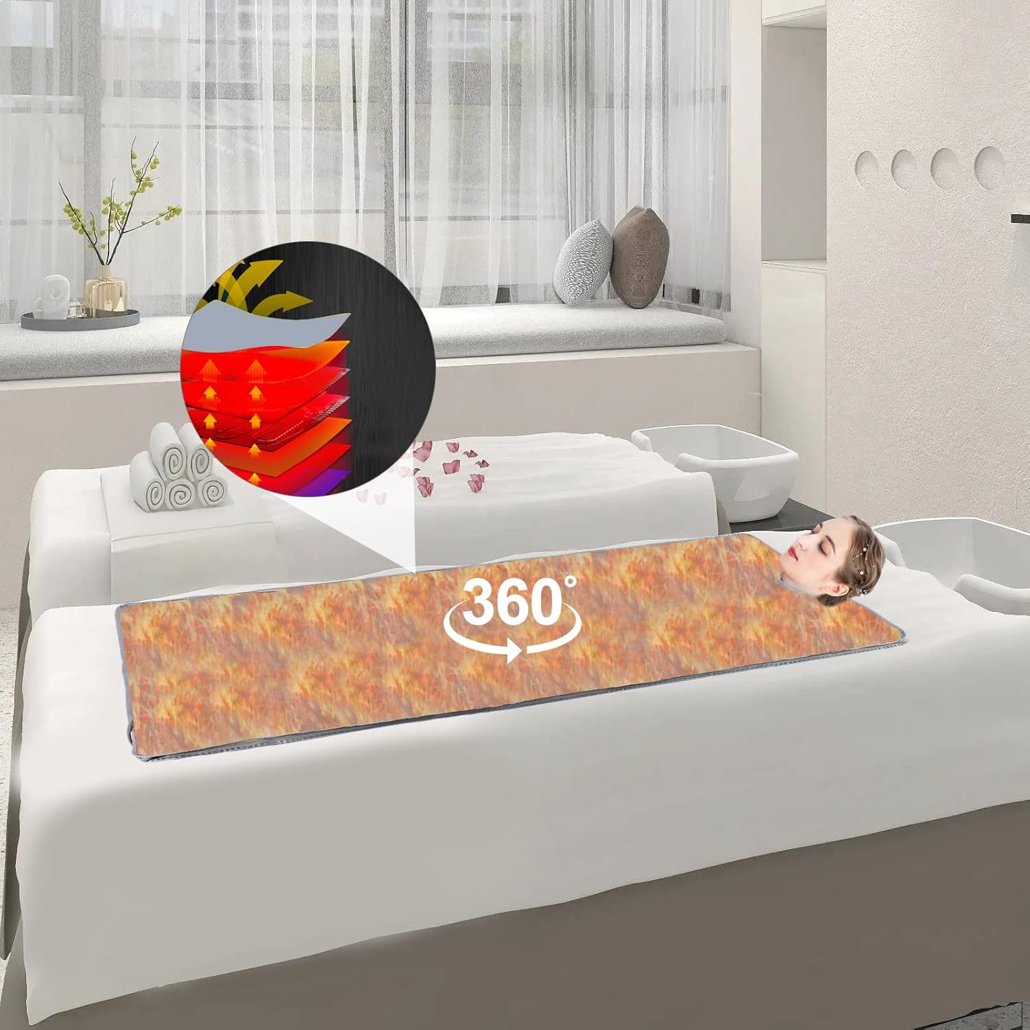 Gdrasuya10 Far Infrared Sauna Blanket Sauna Bag Professional Sauna Machine Health Benefits Beauty Body Shaper Fitness Sauna Blanket Slimming Weight Loss Sauna Spa Blanket,95-176℉ Temperature