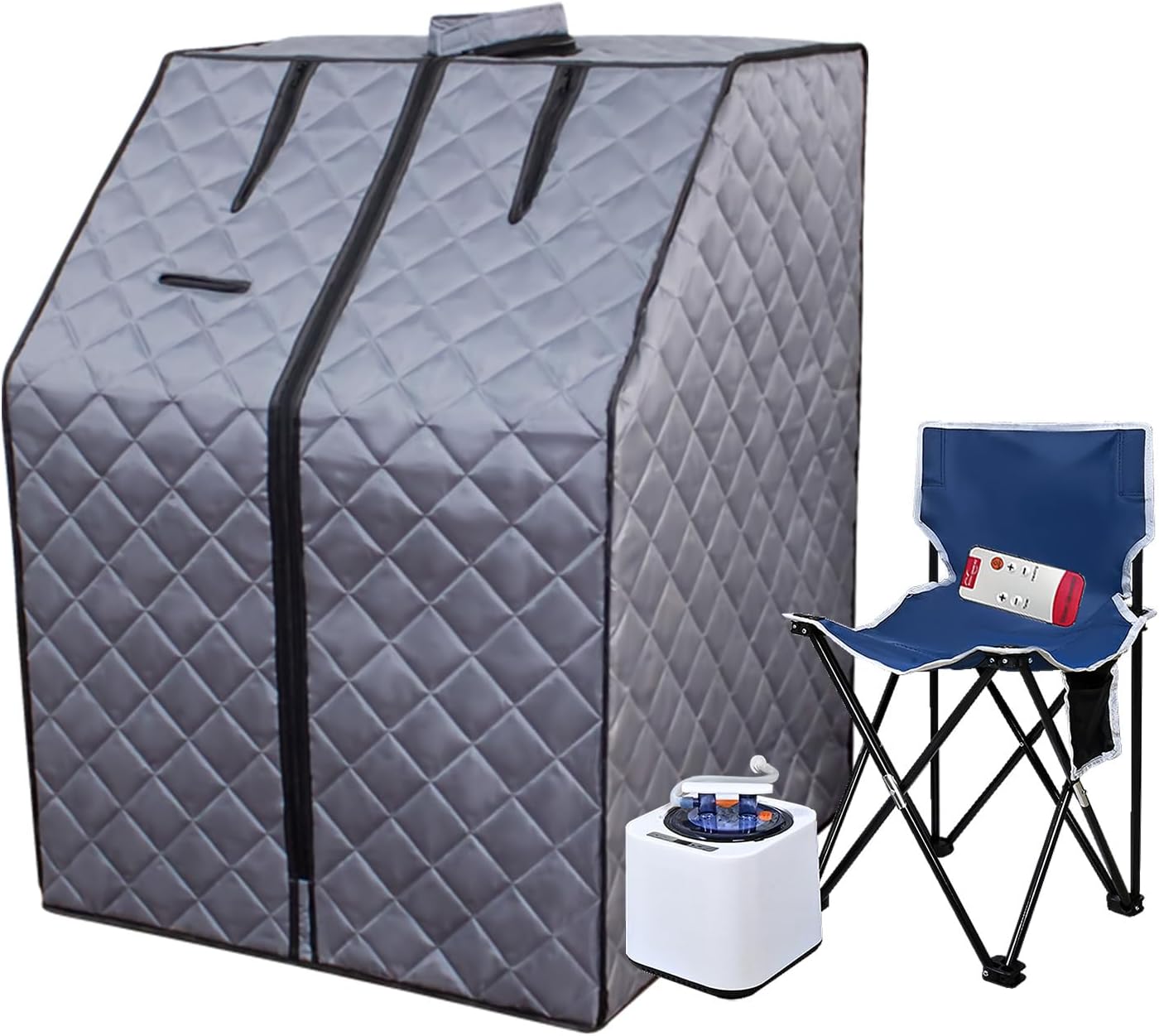 Portable Sauna for Home,Steam Sauna Tent with Large Folding Chair,Infrared Sauna Heater with Remote,Indoor Sauna Box for Spa,Personal Sauna with 1000W Power in Home Sauna