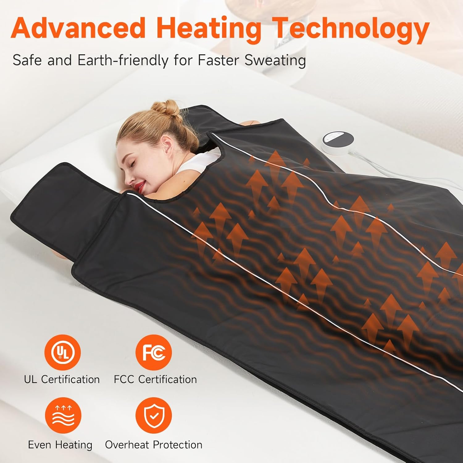 JOBYNA Sauna Blanket for Home, 75'' x 31'' Sauna Blanket with 20-60 Minutes Timer, 86℉-158℉ Temp Adjustable, 280W Auto Shut Off Sauna Bag for Home Relaxation, Wellness & Recovery