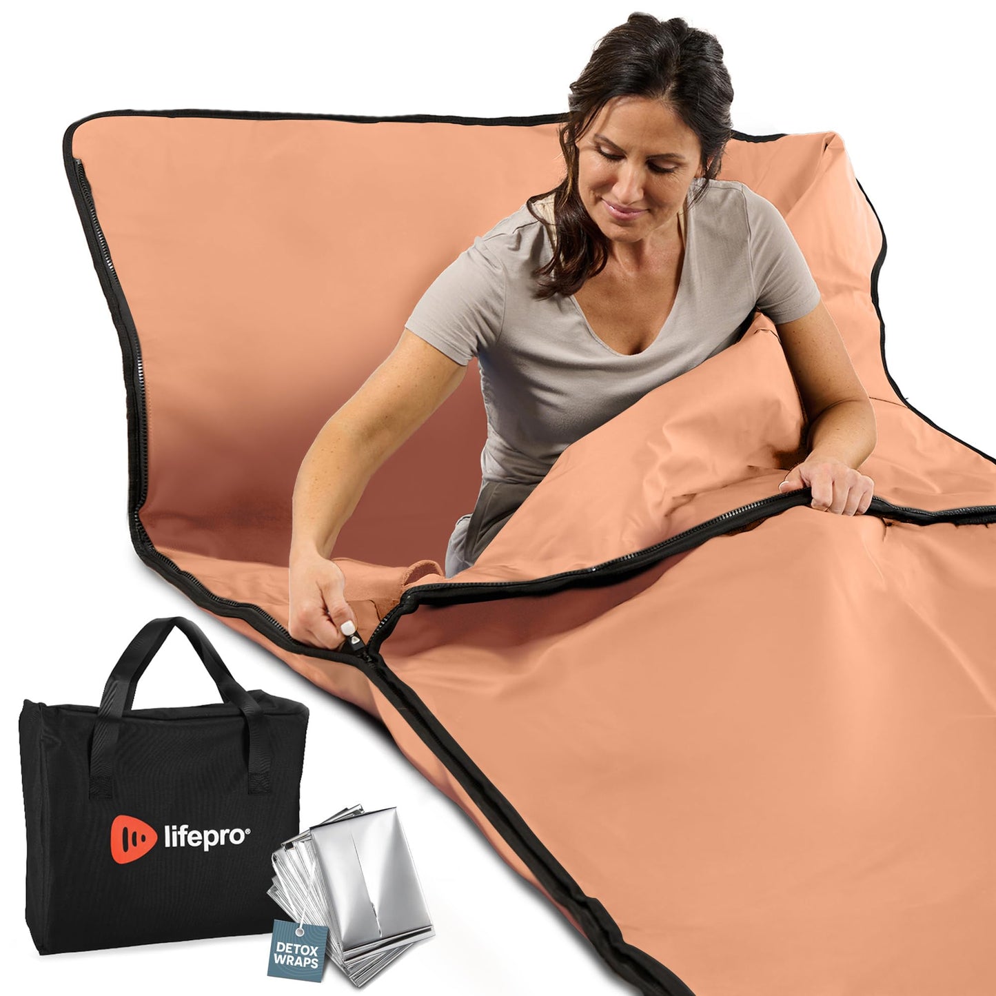 LifePro RejuvaWrap Infrared Sauna Blanket for Detox & Relaxation – Available in 5 Colors & 3 Models – Portable Far Infrared at Home Sauna for Muscle Relief, Circulation & Recovery – 9 Heat Levels