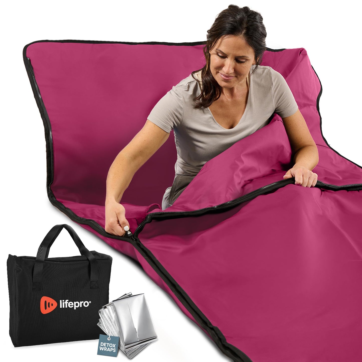 LifePro RejuvaWrap Infrared Sauna Blanket for Detox & Relaxation – Available in 5 Colors & 3 Models – Portable Far Infrared at Home Sauna for Muscle Relief, Circulation & Recovery – 9 Heat Levels