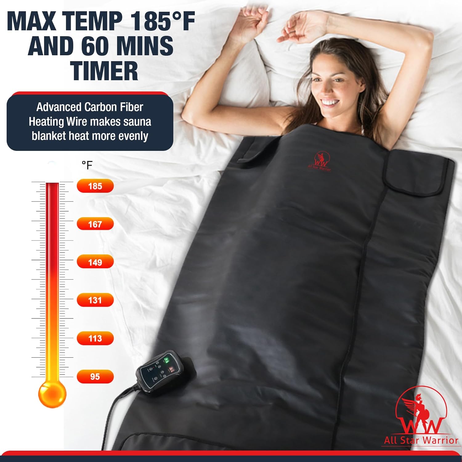 Premium Infrared Sauna Blanket - Portable Sauna for Home | Higher Dose Infrared Sauna Blanket for and Detox | Portable Infrared Sauna - Infrared Saunas for Home