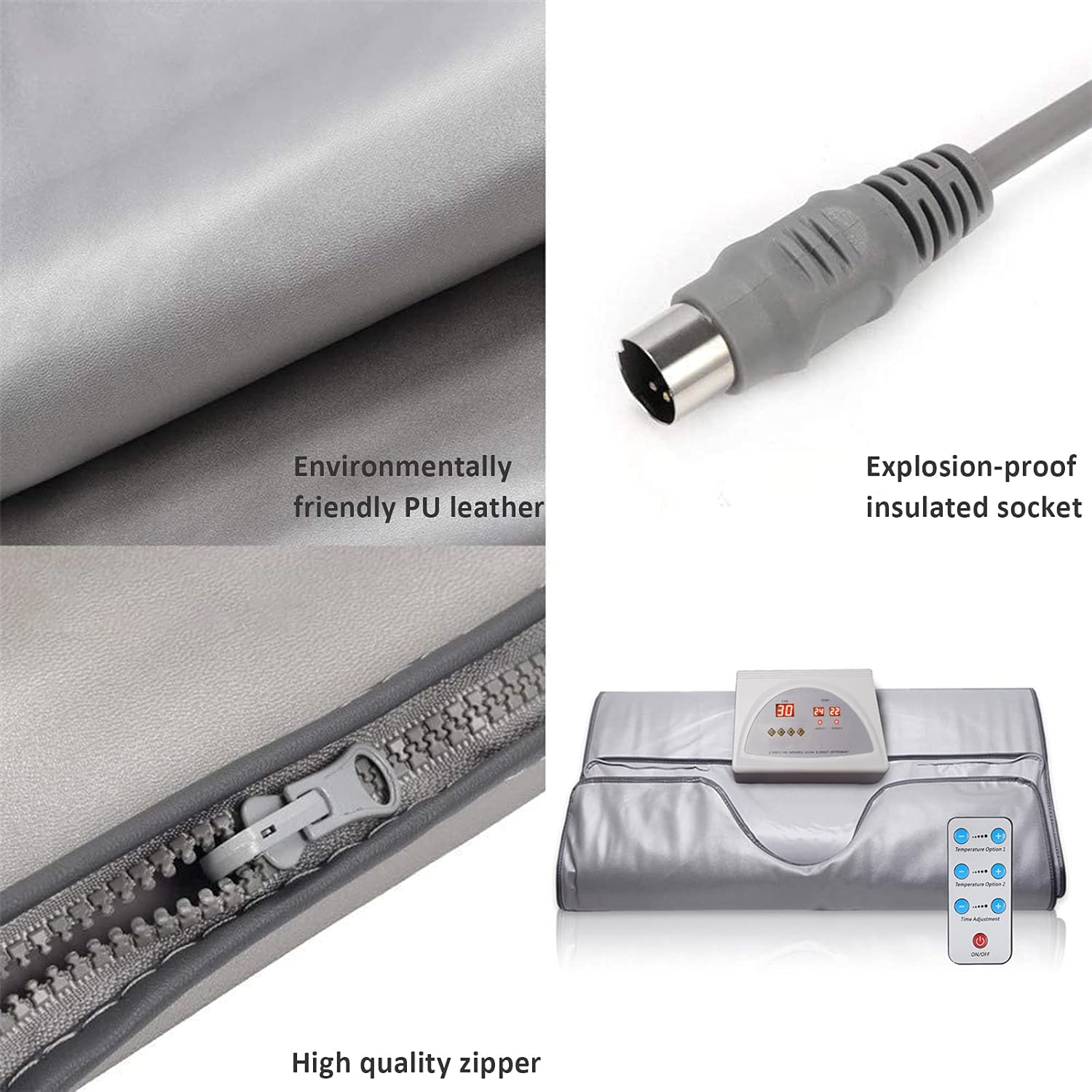 Sauna Blanket Infrared, Sauna Blanket Detox Professional Body Shaper Sauna Slimming Blanket for Detox, Relaxation Home Spa with Remote Control