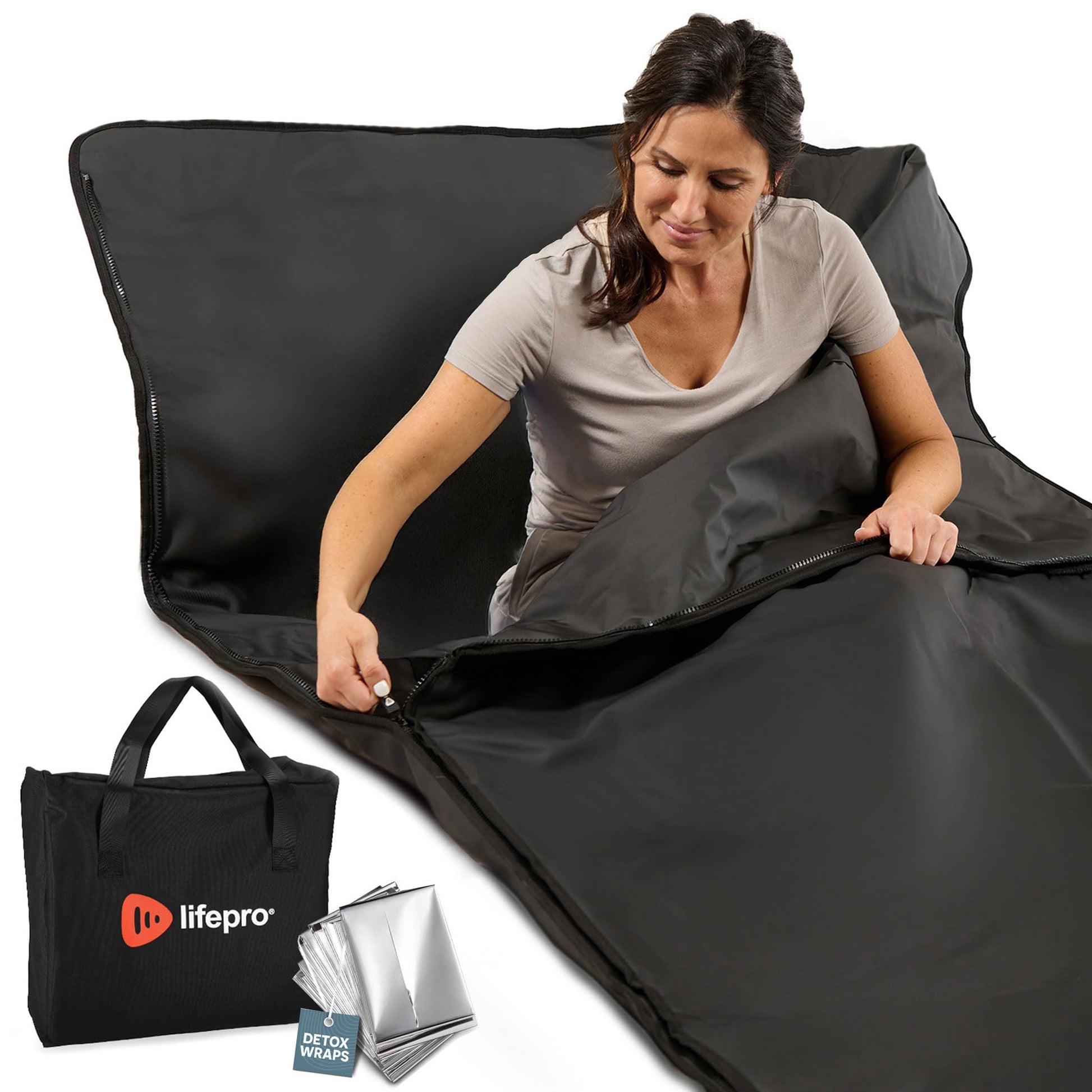 LifePro RejuvaWrap Infrared Sauna Blanket for Detox & Relaxation – Available in 5 Colors & 3 Models – Portable Far Infrared at Home Sauna for Muscle Relief, Circulation & Recovery – 9 Heat Levels