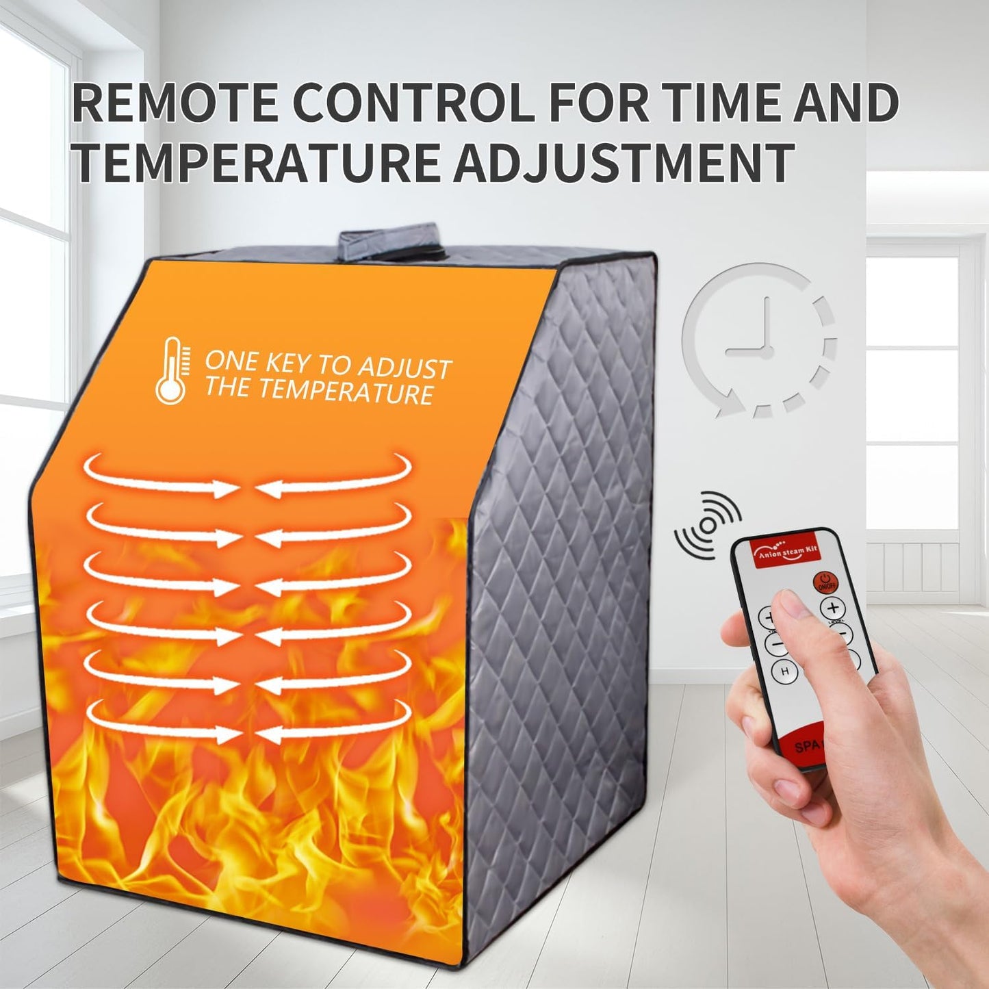 Portable Sauna for Home,Steam Sauna Tent with Large Folding Chair,Infrared Sauna Heater with Remote,Indoor Sauna Box for Spa,Personal Sauna with 1000W Power in Home Sauna