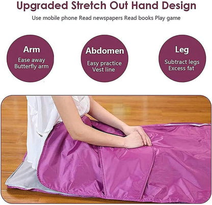 Far Infrared Sauna Blanket, 2 Zone Digital Controller Slimming Weight Detox Spa for Weight Loss Detox Relaxation with Safety Switch