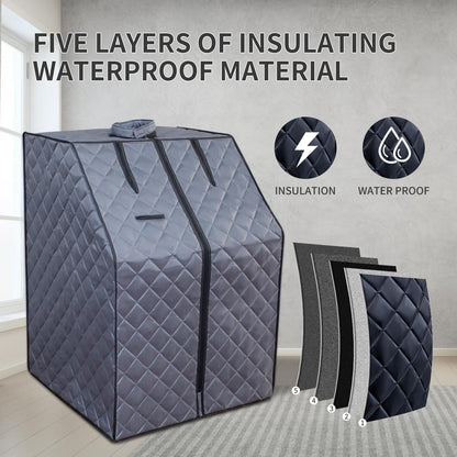 Portable Sauna for Home,Steam Sauna Tent with Large Folding Chair,Infrared Sauna Heater with Remote,Indoor Sauna Box for Spa,Personal Sauna with 1000W Power in Home Sauna