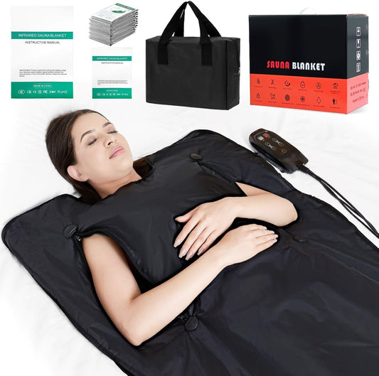Far Infrared Sauna Blanket: Portable Sauna Blanket for Home Therapy-Infrared Blanket Sauna with 95–167 °F Temp Range
