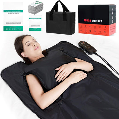 Far Infrared Sauna Blanket: Portable Sauna Blanket for Home Therapy-Infrared Blanket Sauna with 95–167 °F Temp Range
