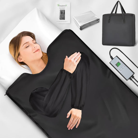 Infrared Sauna Blanket-Far Infrared Saun, Portable Infrared Sauna for Home, 176℉ Max, 30-90 MinTimer, 6 ft X 3 ft