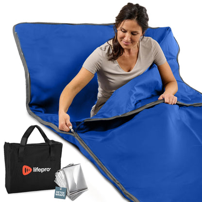 LifePro RejuvaWrap Infrared Sauna Blanket for Detox & Relaxation – Available in 5 Colors & 3 Models – Portable Far Infrared at Home Sauna for Muscle Relief, Circulation & Recovery – 9 Heat Levels
