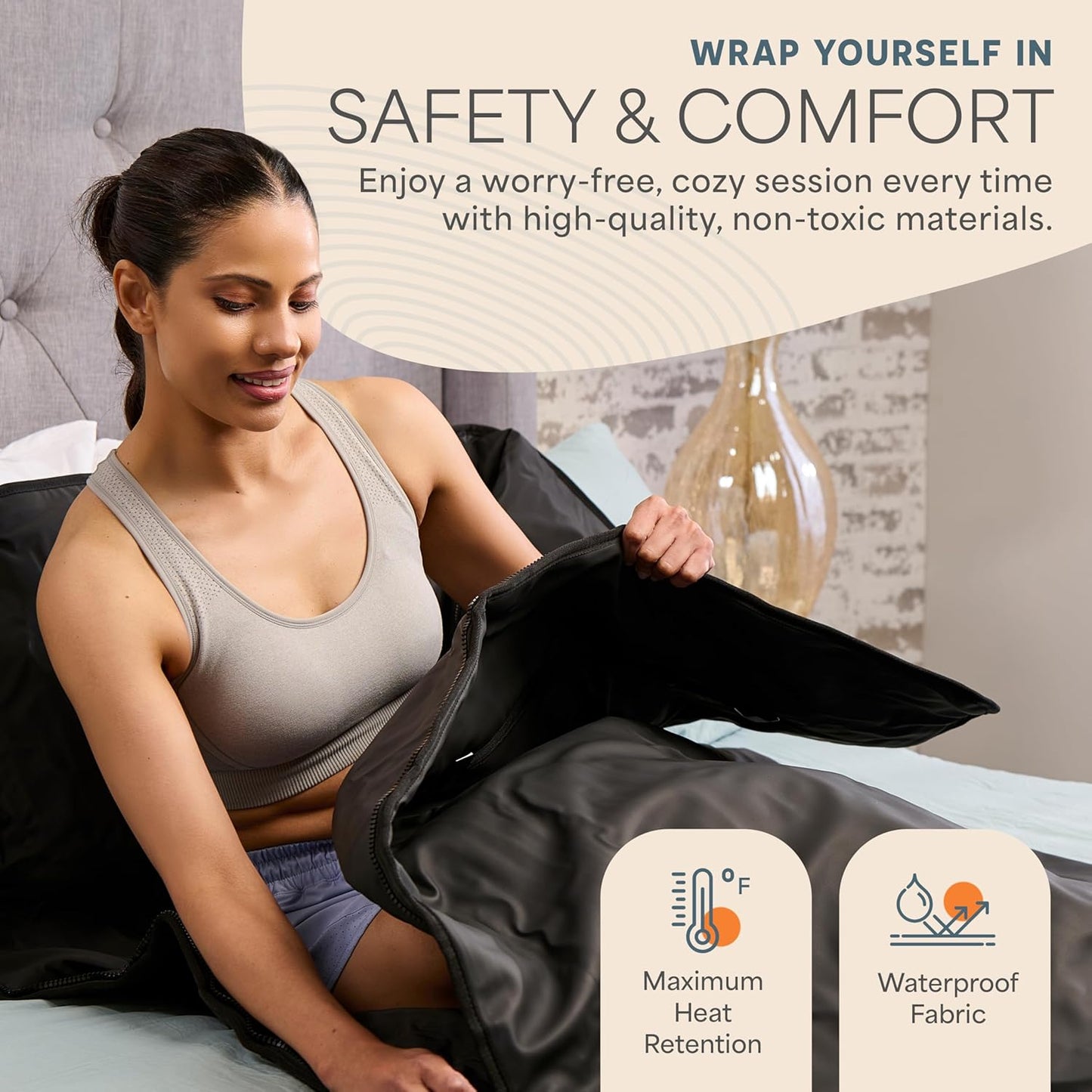 LifePro RejuvaWrap Infrared Sauna Blanket for Detox & Relaxation – Available in 5 Colors & 3 Models – Portable Far Infrared at Home Sauna for Muscle Relief, Circulation & Recovery – 9 Heat Levels