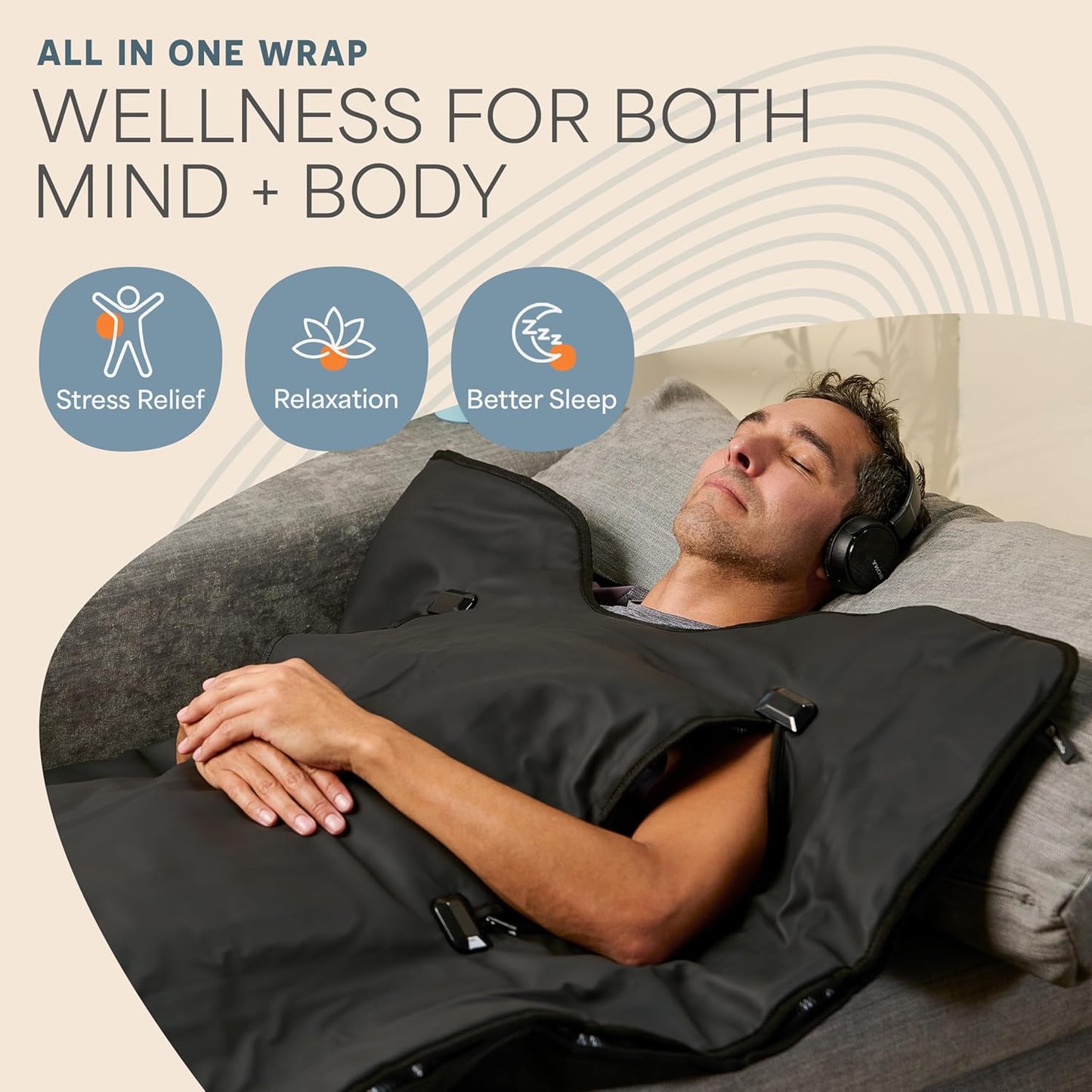 LifePro RejuvaWrap Infrared Sauna Blanket for Detox & Relaxation – Available in 5 Colors & 3 Models – Portable Far Infrared at Home Sauna for Muscle Relief, Circulation & Recovery – 9 Heat Levels