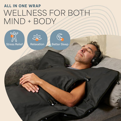 LifePro RejuvaWrap Infrared Sauna Blanket for Detox & Relaxation – Available in 5 Colors & 3 Models – Portable Far Infrared at Home Sauna for Muscle Relief, Circulation & Recovery – 9 Heat Levels