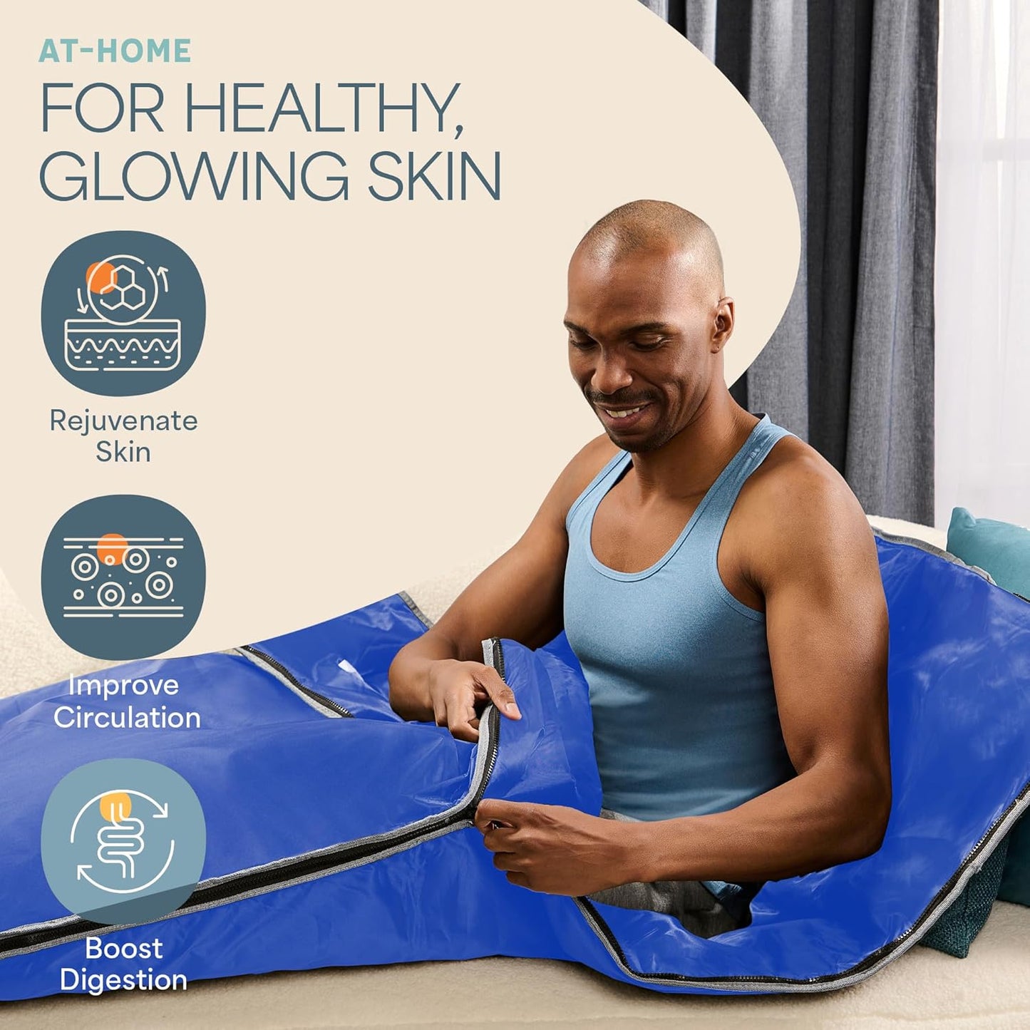LifePro BioRemedy Infrared Sauna Blanket - Portable Far Infrared Home Sauna for Detox, Tension and Relaxation - Adjustable Temperature (113-176°F) - Includes Carry Bag & Detox Wraps