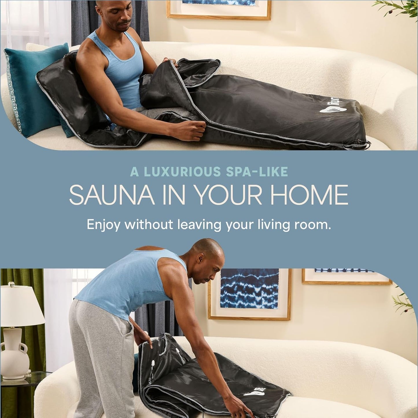 Lifepro BioRemedy Infrared Sauna Blanket – Available in 5 Colors – Portable Far Infrared Home Sauna Bag for Detox, Tension, and Relaxation – Adjustable Temp (86–158°F) & Timer – Includes Detox Wraps