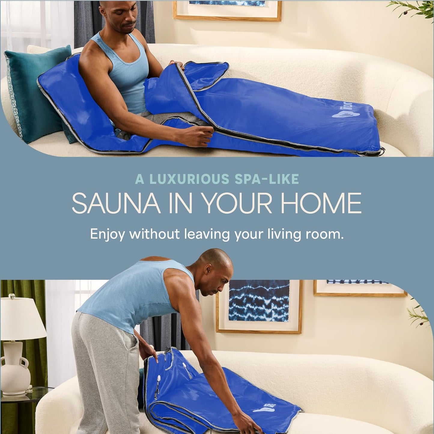 LifePro BioRemedy Infrared Sauna Blanket - Portable Far Infrared Home Sauna for Detox, Tension and Relaxation - Adjustable Temperature (113-176°F) - Includes Carry Bag & Detox Wraps