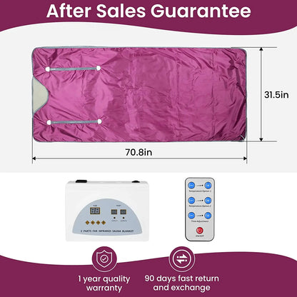2 Zones Thermal Sauna Blanket Weight Loss Sliming Weighted Blanket For Home/SPA Body Relaxation Detoxification Therapy Machine
