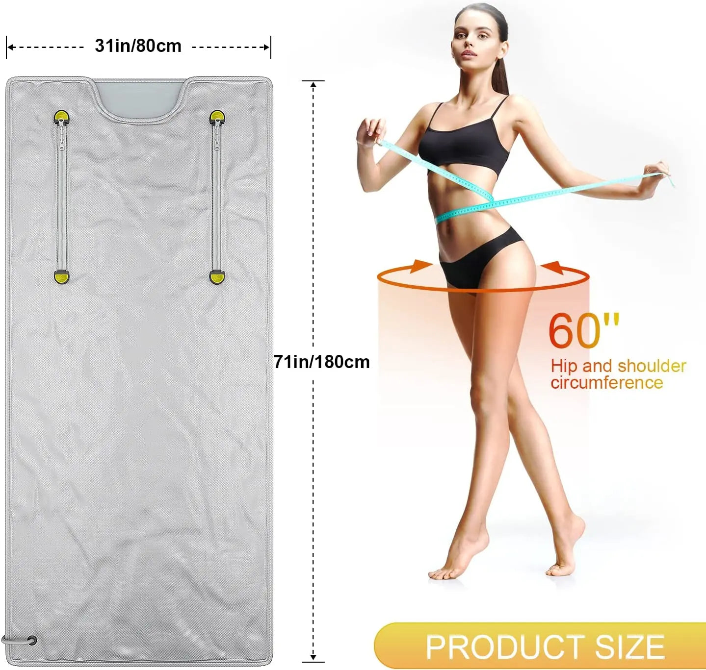 2 Zones Thermal Sauna Blanket Weight Loss Sliming Weighted Blanket For Home/SPA Body Relaxation Detoxification Therapy Machine