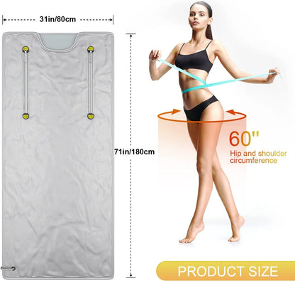 2 Zones Thermal Sauna Blanket Weight Loss Sliming Weighted Blanket For Home/SPA Body Relaxation Detoxification Therapy Machine